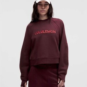 NWT lululemon women’s Scuba Oversized Pullover Sweatshirt in Garnet…M/L